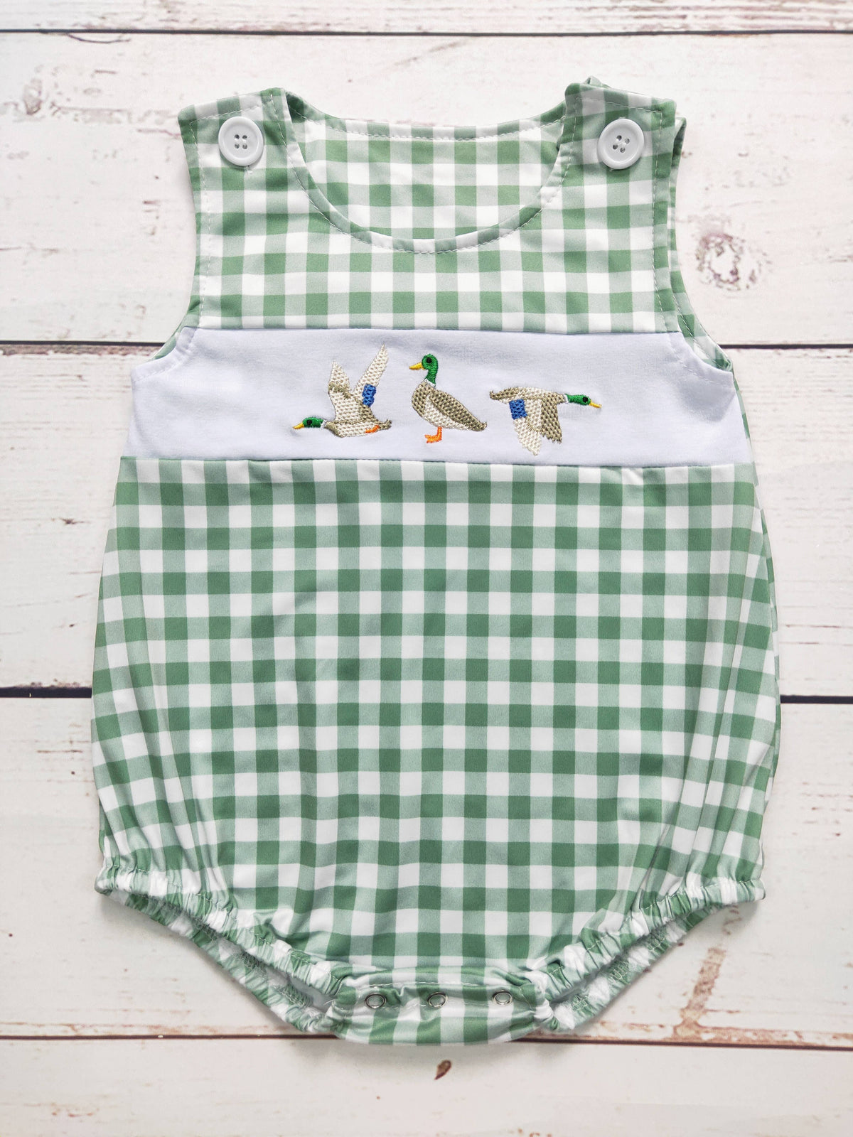 Mallard Gingham Bubble - Baby Boy