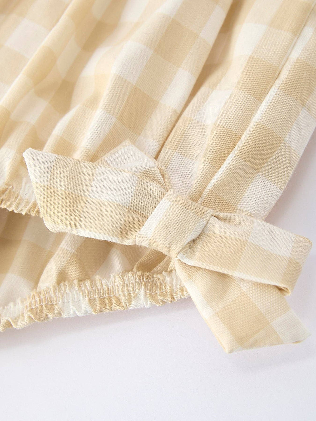 Honey Gingham Bubble - Baby Girl
