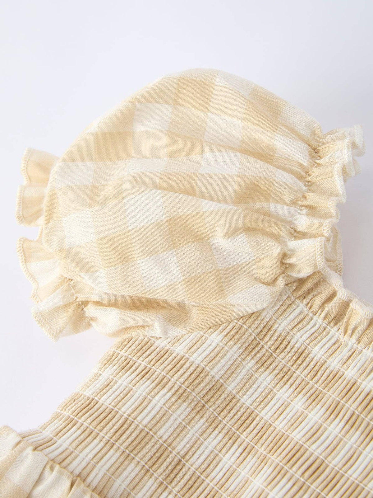 Honey Gingham Bubble - Baby Girl