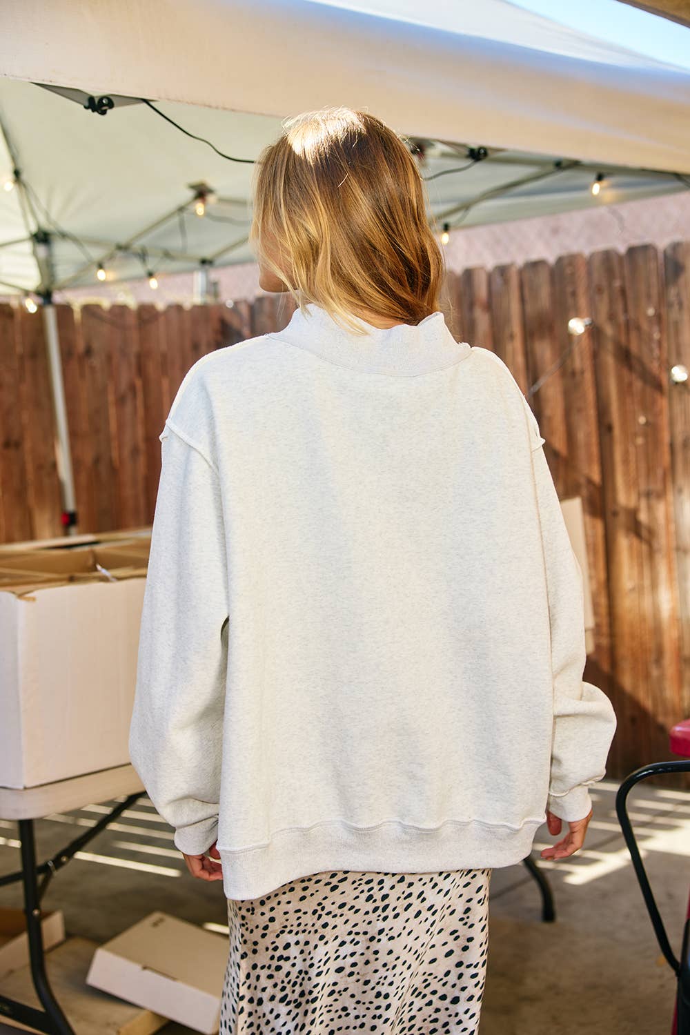 'MOTHER & COOL MOM' Reversible Mock Neck