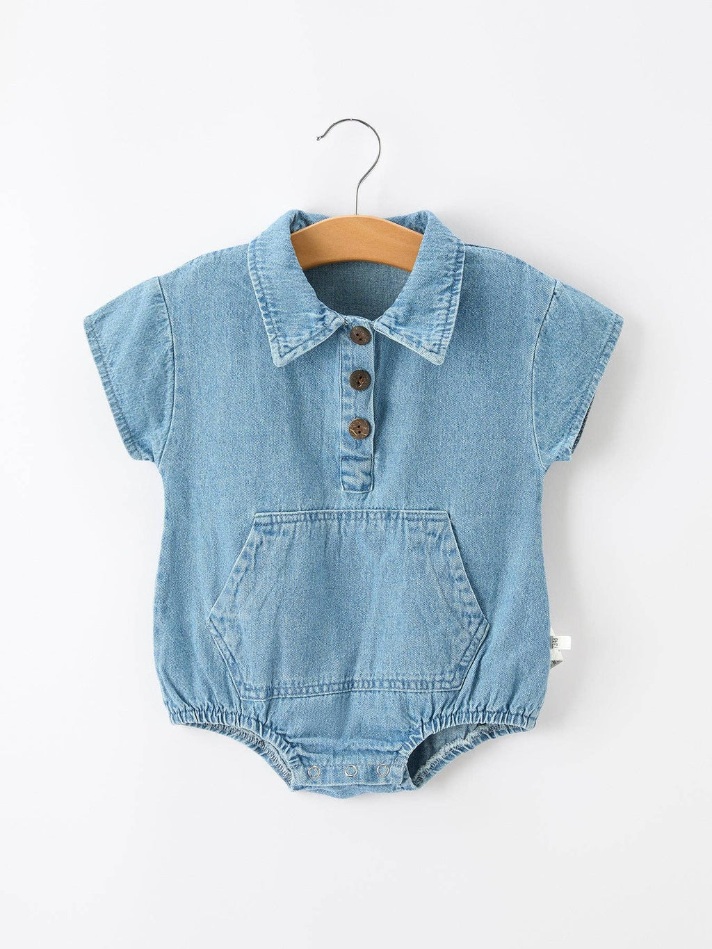 The Blue Ridge Denim Romper - Baby Boy