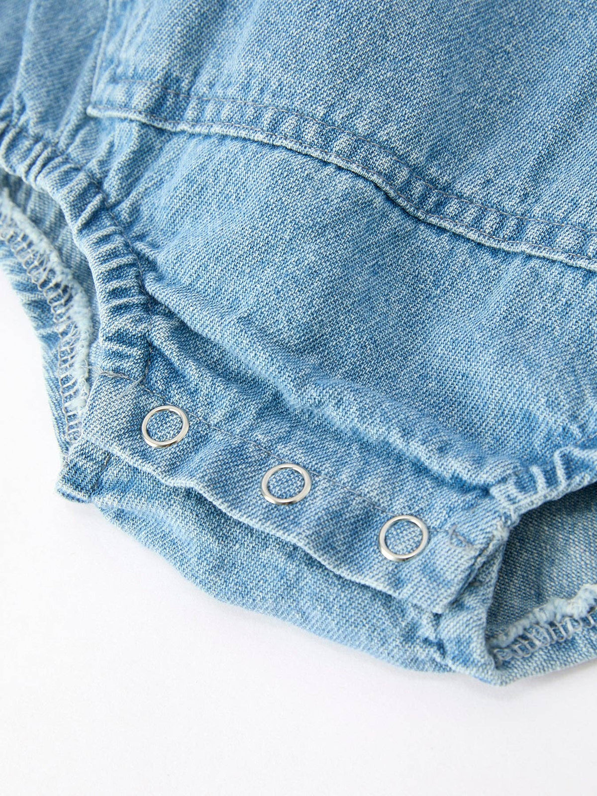 The Blue Ridge Denim Romper - Baby Boy