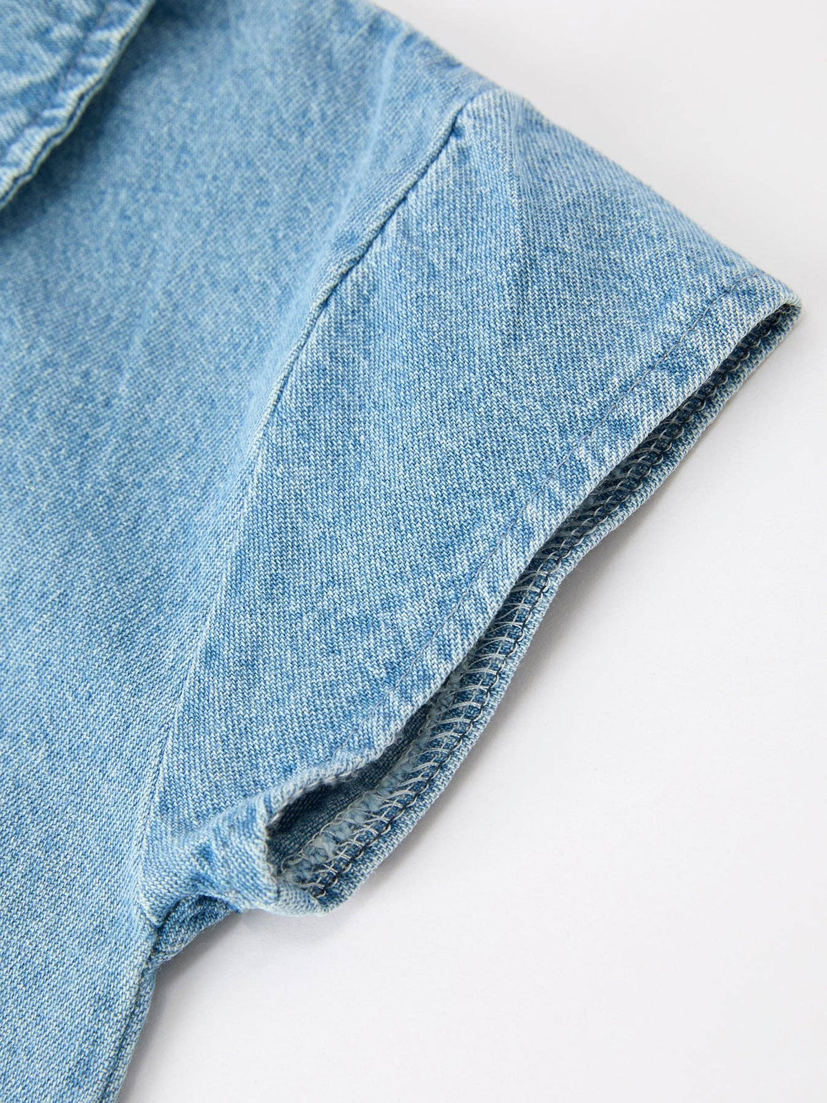 The Blue Ridge Denim Romper - Baby Boy