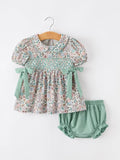 Sweet Pea Smocked Set - Baby Girl
