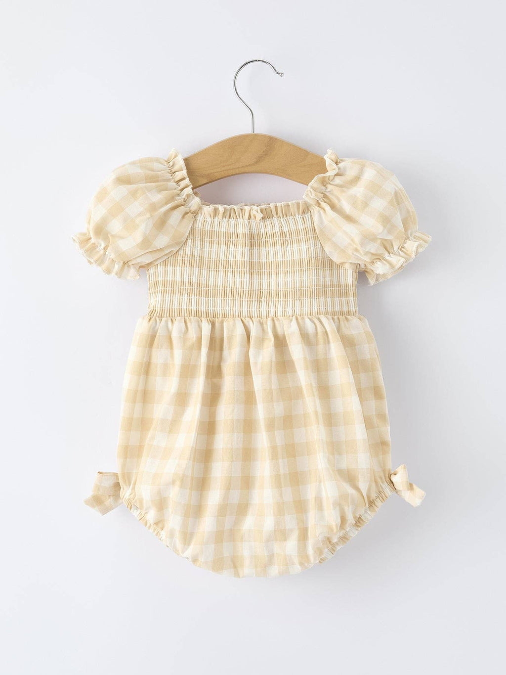 Honey Gingham Bubble - Baby Girl