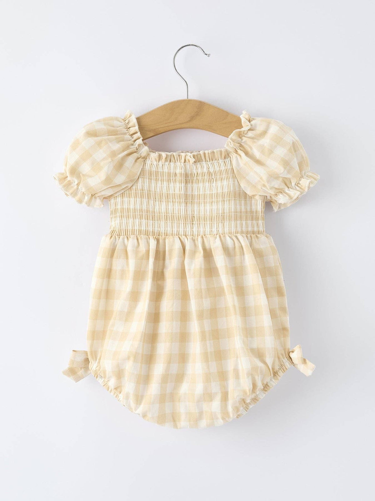 Honey Gingham Bubble - Baby Girl