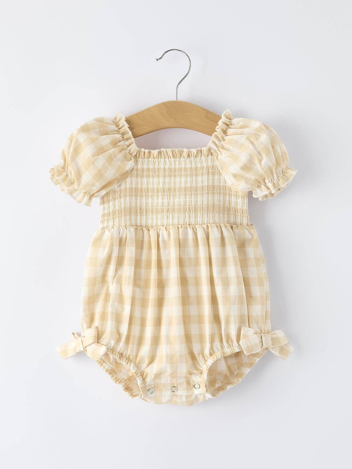 Honey Gingham Bubble - Baby Girl